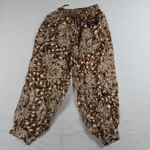 Magic Touch Brown Celestial Sun Moon Star Rayon Harem Pants Women New One Size